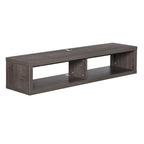 Wall Mounted TV Stand, Media Console Floating Storage Shelf for Living Room or Home Office, Dark Grey