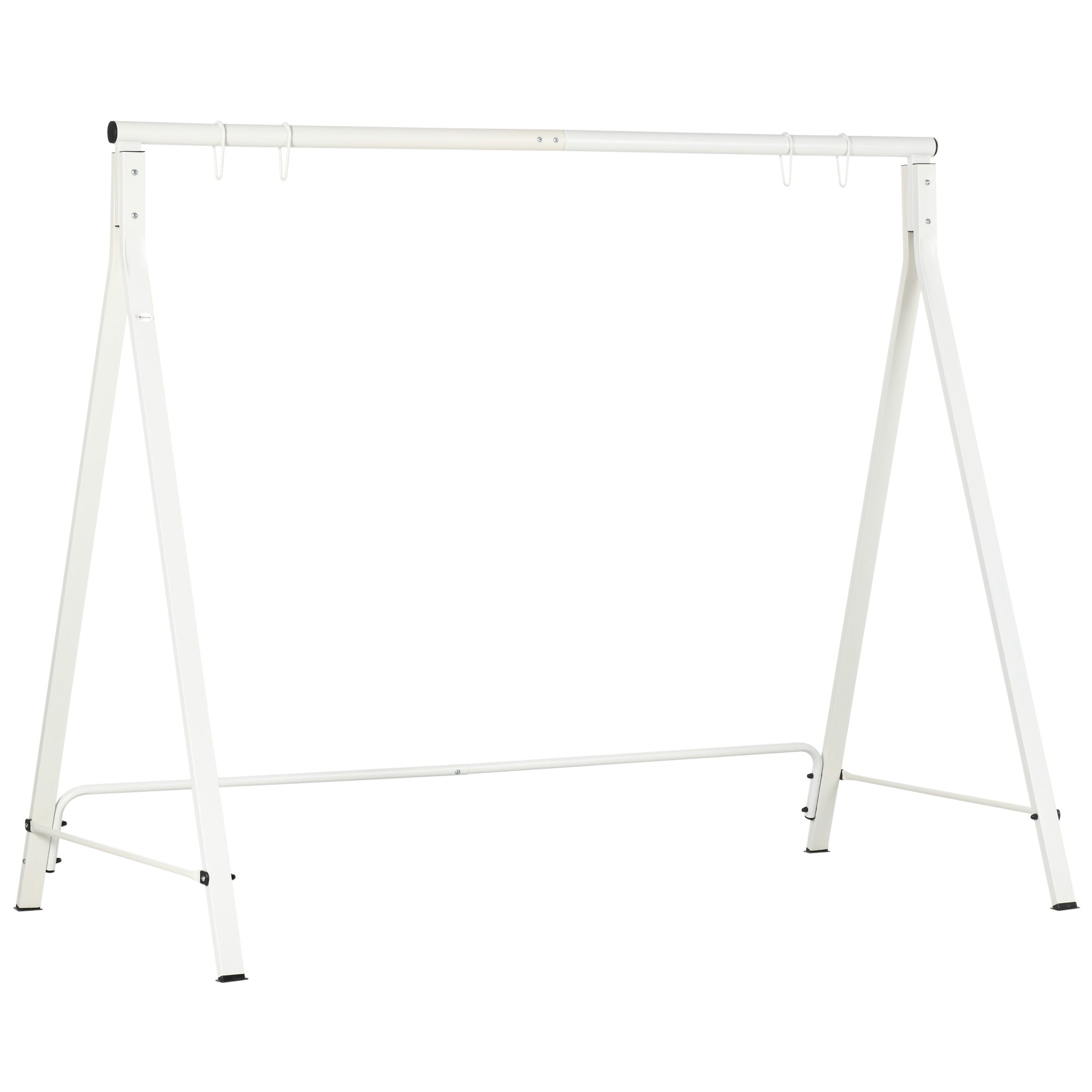 Metal Porch Swing Stand, Heavy Duty Swing Frame, Hanging Chair Stand Only, 528 LBS Weight Capacity, for Backyard, Patio, Lawn, Playground, White