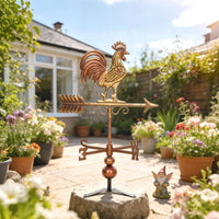Metal Rooster Weathervane, Roof Mount Wind Direction Indicator, Outdoor Weather Vanes