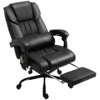 Massage Office Chair with 6 Vibrating Points, High Back Reclining Office Chair with Footrest and Remote, Black