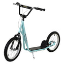 Youth Scooter Kick Scooter for Kids 5+, Max Load 220 LBS., with Adjustable Handlebar, 16" Inflatable Wheels, Dual Brakes, Blue