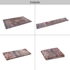4x6 Low-Pile Non-Slip Non-Shedding Washable Area Rug, Kid and Pet Friendly, Foldable for Living Room, Bedroom, Kitchen, Dining Room, Burgundy