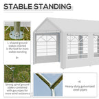 10' x 20' Heavy Duty Party Tent & Carport with Removable Sidewalls and Double Doors, Large Canopy Tent, Sun Shade Shelter, for Parties, Wedding, Outdoor Events, BBQ, White