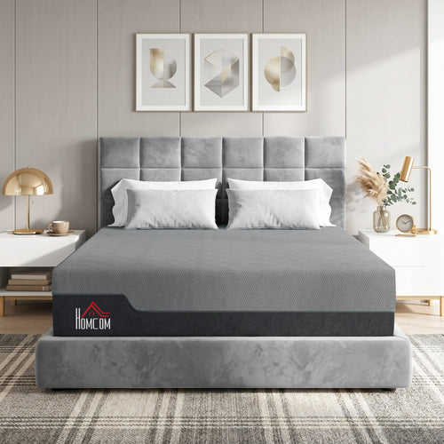 Queen Mattress, 12 Inch Memory Foam Mattress for Pressure Relief, Graphene Gel Cooling Copper Bed in a Box, Made in USA