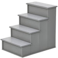 Pet Stairs, Small Dog Steps for Couch Bed with Cushioned Removable Covering, 15.75" x 23.25" x 21.25", Grey