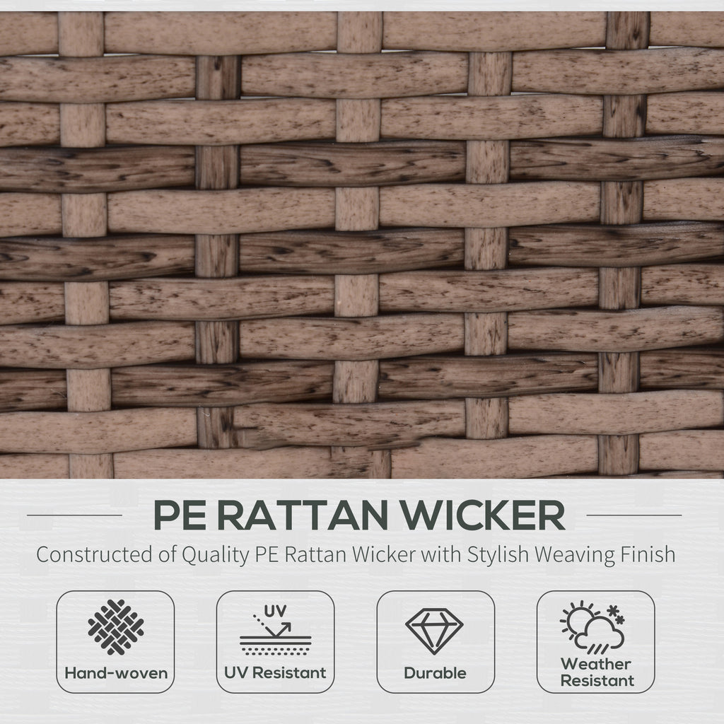 Modern Rattan Patio Furniture Set, 7-Piece Outdoor Wicker Sofa Set with Cushions for Home & Family Gatherings, Gray