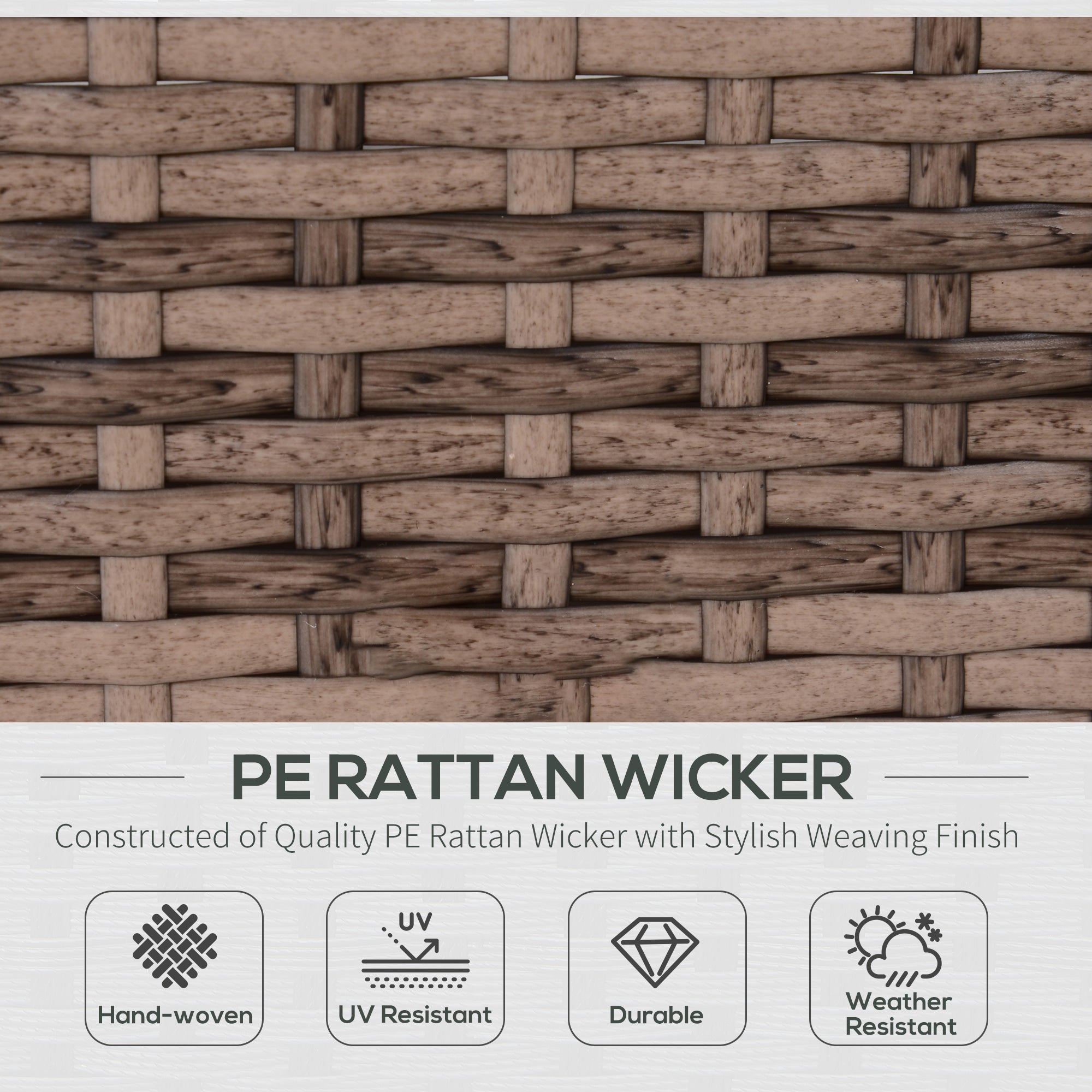 Modern Rattan Patio Furniture Set, 7-Piece Outdoor Wicker Sofa Set with Cushions for Home & Family Gatherings, Gray