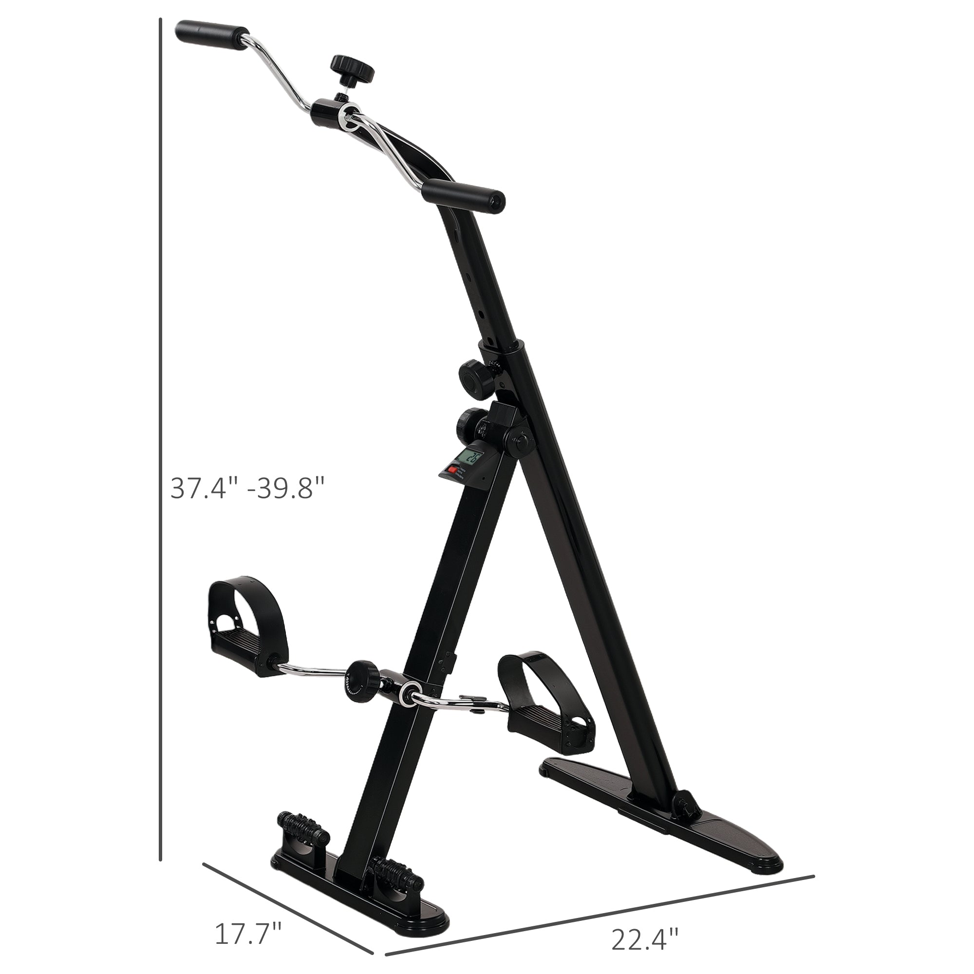 Seated Pedal Exerciser, Foldable Leg Exercise Bike with LCD Monitor for Seniors Elderly, Rehabilitation Recovery Therapy