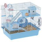 Hamster Cage, 3-Tier Small Animal Cage with Exercise Wheel, Food Bowl, Water Bottle, House, Tunnels, Ramps