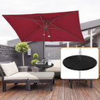 20" Umbrella Table Tray, Easy to Install Table-Top, Round Portable for Swimming Pool, Beach, Patio, Deck, Garden, Black