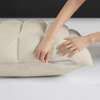 Luxuriously Soft Standard Overfilled Pillow Protector with 100% Polyester Microfiber, Zipper Closure, 3D Puff Stitching, 28" L x 20" W x 0.13" H, Beige