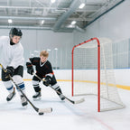 Hockey Net, All Weather Street Hockey Goal with Steel Frame, PE Mesh for Backyard, Easy Assembly