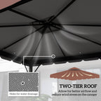 Model 84C-051 or 84C-269 10' x 10' Gazebo Replacement Canopy, Coffee