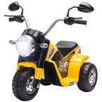 Electric Motorcycle for Kids, 6V Battery Powered Ride-On Dirt Bike 3-Wheels Motorbike with Horn Headlights Realistic Sounds Speed for 18 - 36 Months Yellow