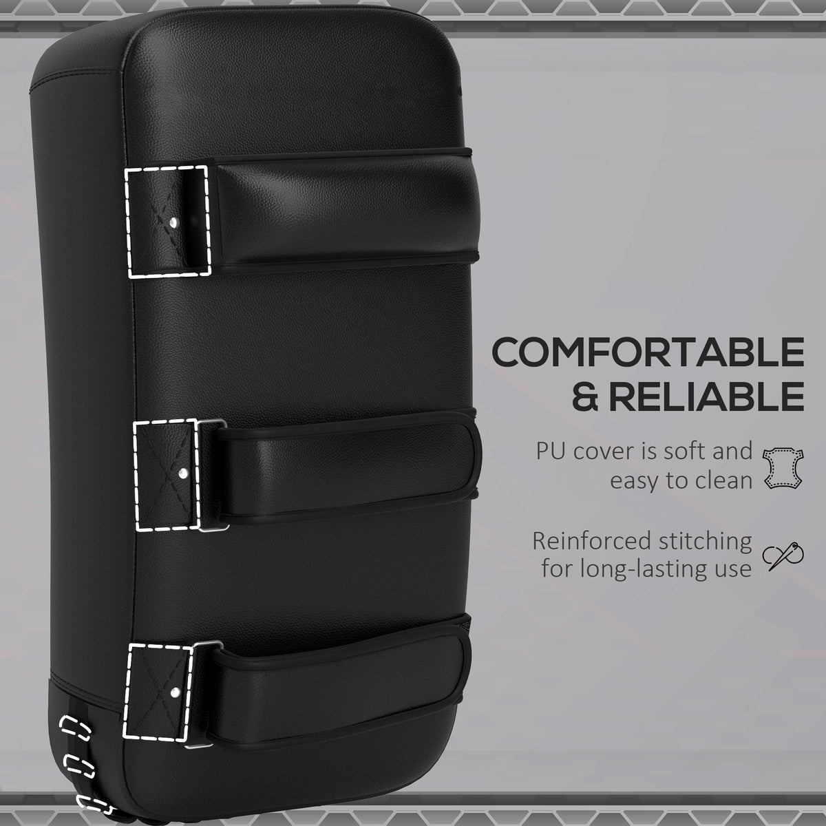 16.5 in Muay Thai Kick Shield Punching Pad, Kick Shield for Martial Arts, Karate, Kickboxing, MMA x 1 Unit, Red