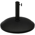 20" 55 lbs Round Cement Umbrella Base Stand Market Parasol Holder with Tightening Knob & Easy Setup, for Φ1.3", Φ1.5", Φ1.9" Pole, for Lawn, Deck, Backyard, Garden, Black