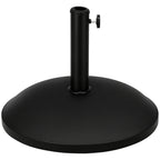 20" 55 lbs Round Cement Umbrella Base Stand Market Parasol Holder with Tightening Knob & Easy Setup, for Φ1.3", Φ1.5", Φ1.9" Pole, for Lawn, Deck, Backyard, Garden, Black
