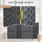 Folding Room Divider Screen 8 Panel 5.6' Tall Privacy Screen Freestanding Room Partition for Home Office, Charcoal Gray