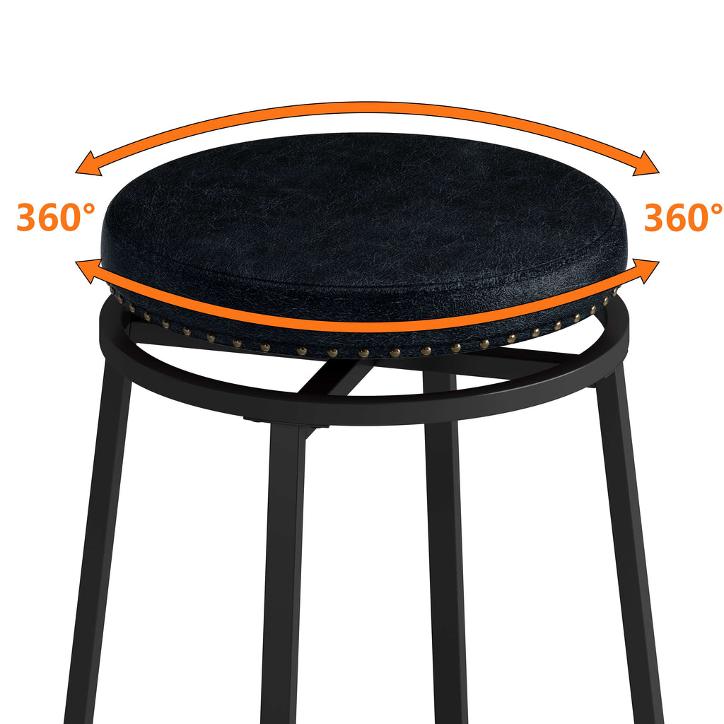 3-Drawer Long Dining Table Set with Power Outlets, Circular PU Stools, Easy Assemble, 60.24"L x 15.75"W x 35.43"H, Black