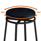 3-Drawer Long Dining Table Set with Power Outlets, Circular PU Stools, Easy Assemble, 60.24"L x 15.75"W x 35.43"H, Black