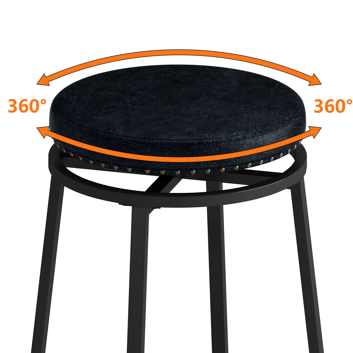 3-Drawer Long Dining Table Set with Power Outlets, Circular PU Stools, Easy Assemble, 60.24"L x 15.75"W x 35.43"H, Black