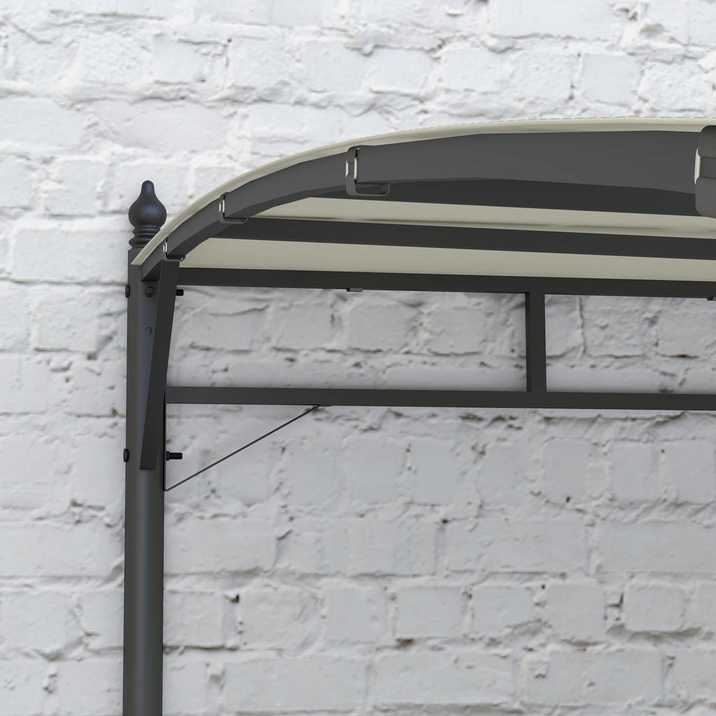 10' x 13' Outdoor Pergola Gazebo, Garden Sun Shade Shelter with Metal Frame for Porch, Patio, Deck, Backyard, Cream