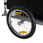 Bicycle Cargo Trailer, Two-Wheel Bike Luggage Wagon Trailer with Removable Cover, Fits 20" - 26" Bicycle Wheels, Yellow