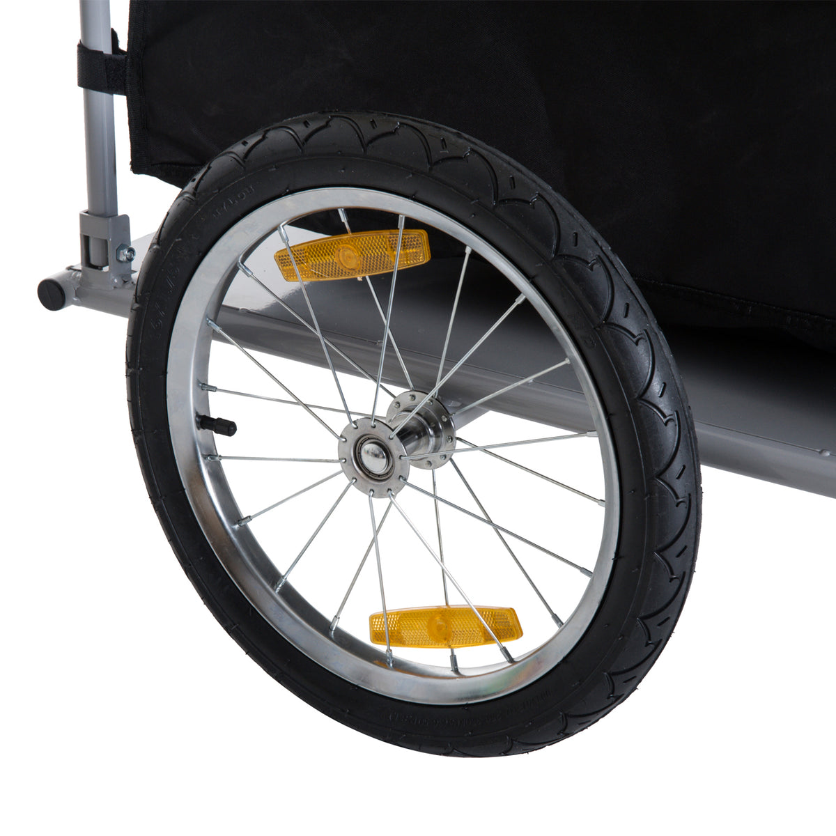 Bicycle Cargo Trailer, Two-Wheel Bike Luggage Wagon Trailer with Removable Cover, Fits 20" - 26" Bicycle Wheels, Yellow