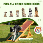 Wooden Dog Agility Seesaw for Balance Training and Exercise, Platform Equipment Run Game Toy, Weather Resistant Pet Supplies, for Outdoor Backyard, 71" L x 12" W x 12" H, Natural