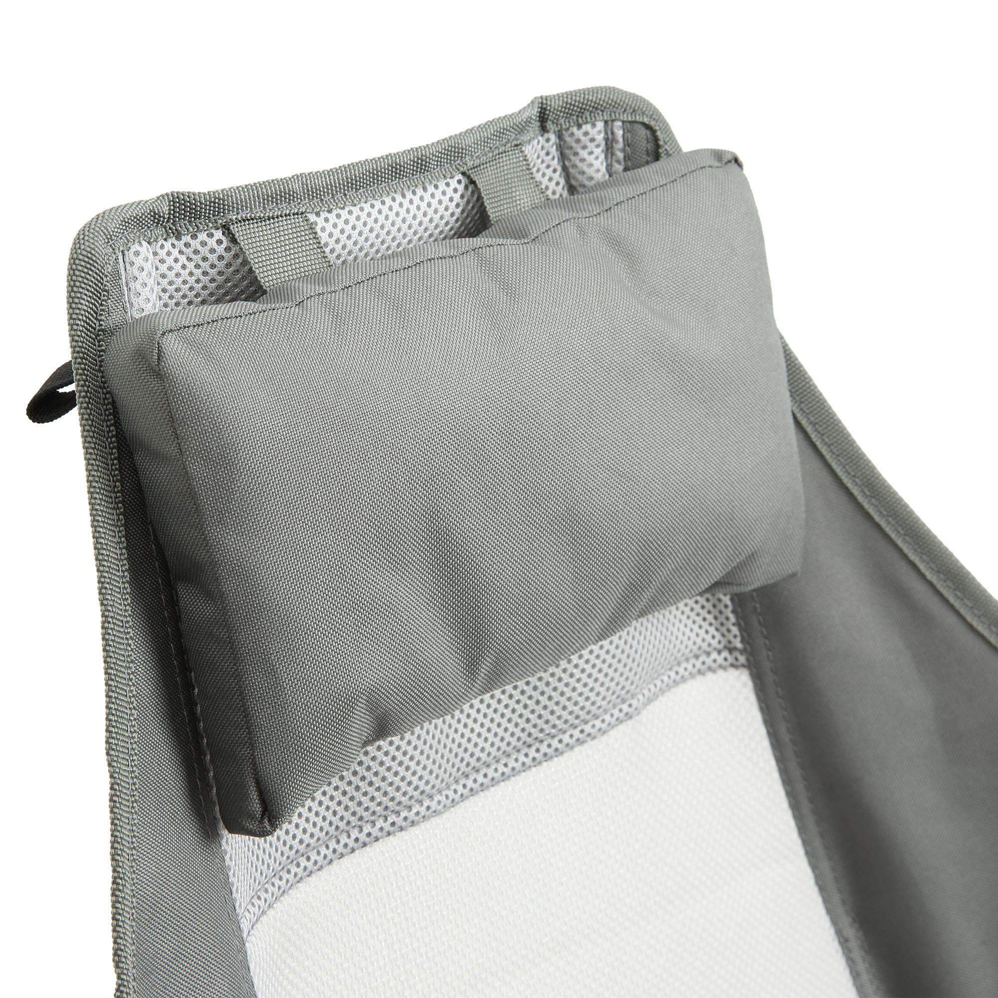 Set of 2 Hammock Camping Chair with Adjustable Back, Cup Holder, Carry Bag, Folding Portable Rocking Chair, 35" L x 38" W x 42" H, Gray