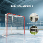 Hockey Net, All Weather Street Hockey Goal with Steel Frame, PE Mesh for Backyard, Easy Assembly