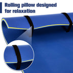 Roll-Up Pool Float Pad for Lakes, Oceans& Pools, Water Mat for Playing, Relaxing & Recreation - Blue