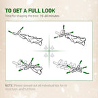 6ft Pre-Lit Snow-Flocked Slim Douglas Fir Artificial Christmas Tree with Realistic Branches, 250 LED Lights and 462 Tips