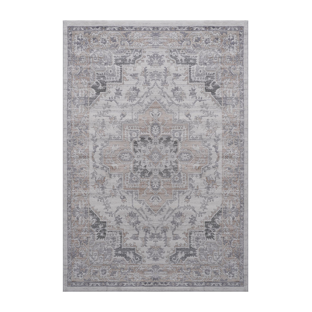 Naar 2x3 Stain-Resistant Area Rug with Cotton Backing, Medium Pile Height, Kid and Pet-Friendly Carpet, 36" L x 24" W x 0.35" H, Ivory
