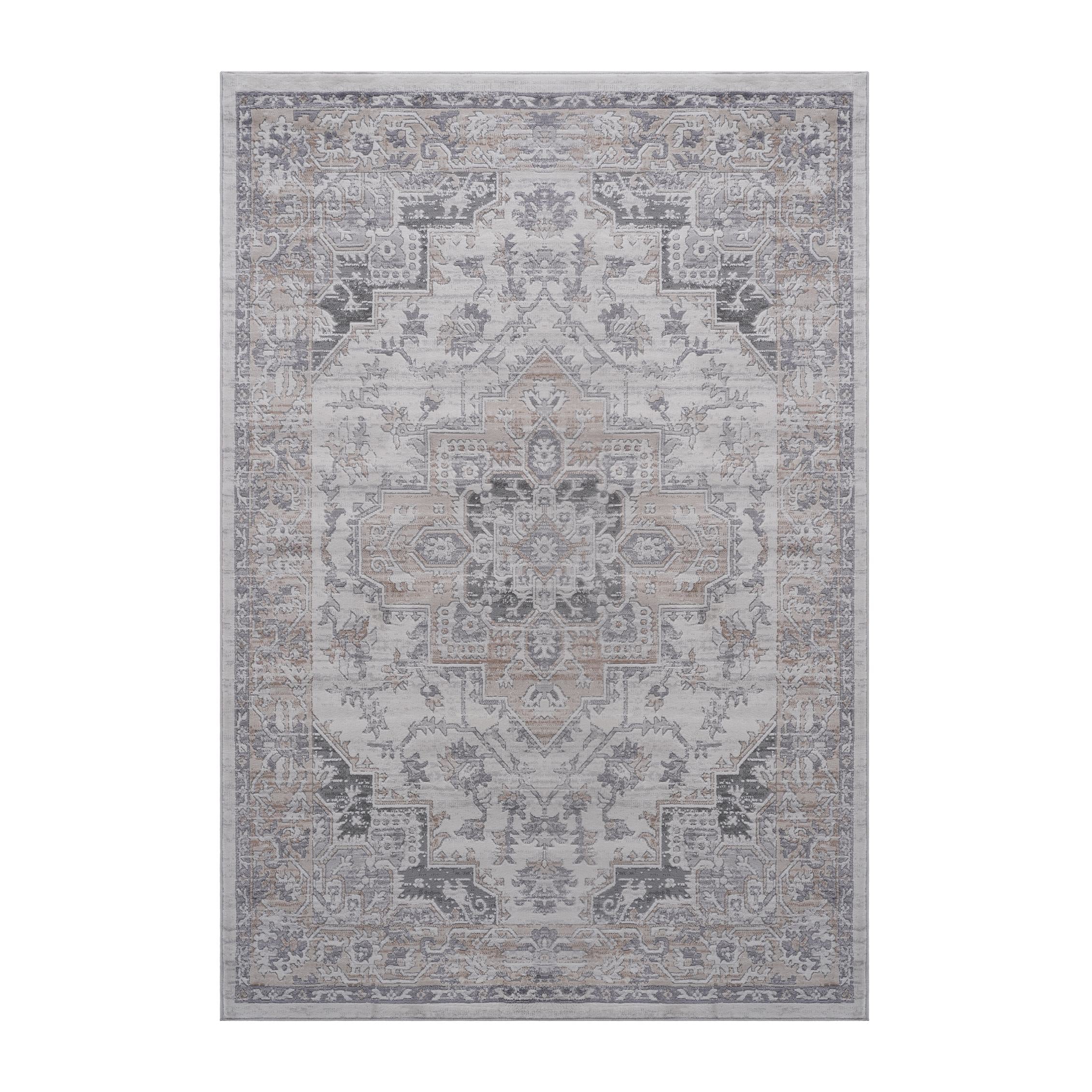 Naar 2x3 Stain-Resistant Area Rug with Cotton Backing, Medium Pile Height, Kid and Pet-Friendly Carpet, 36" L x 24" W x 0.35" H, Ivory