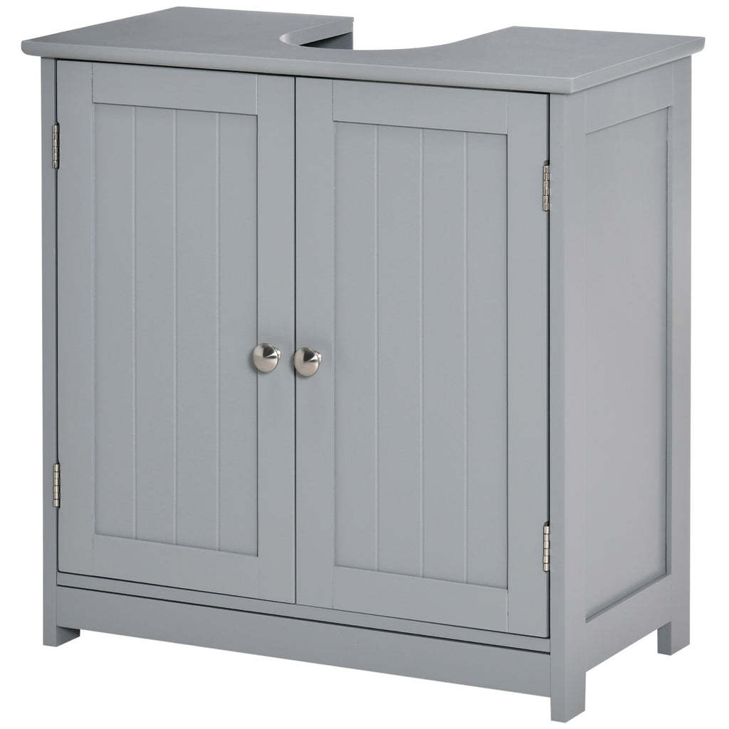 Bathroom Vanities, Bathroom Sink Cabinets with U-Shape Cut-Out and Adjustable Internal Shelf, Gray