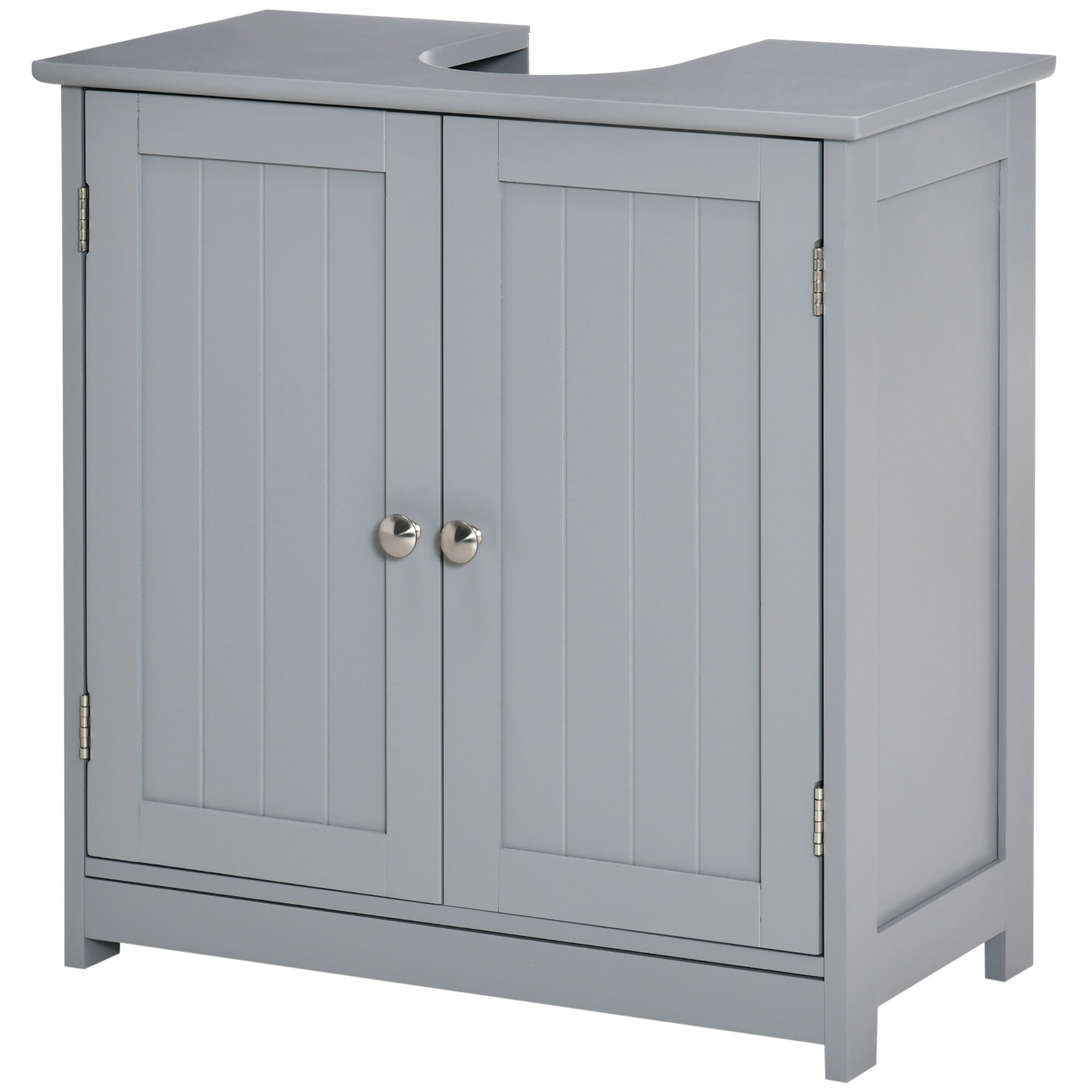 Bathroom Vanities, Bathroom Sink Cabinets with U-Shape Cut-Out and Adjustable Internal Shelf, Gray