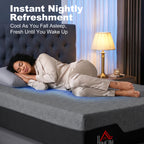 Queen Mattress, 14 Inch Memory Foam Mattress for Pressure Relief, Graphene Gel Cooling Copper Bed in a Box, Made in USA