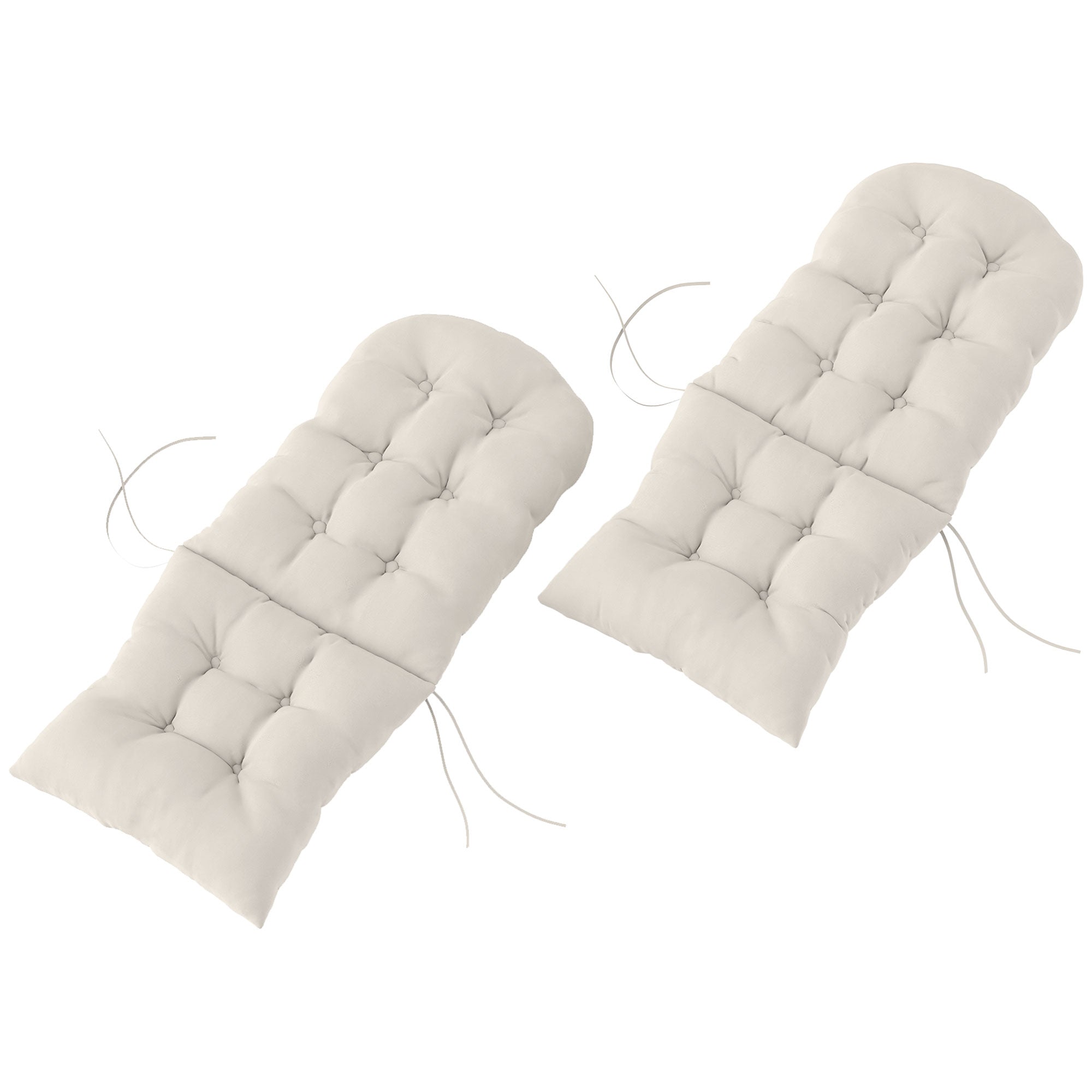 Adirondack Chair Cushions Set of 2, Tufted High Back Patio Non-Slip Cushions for Adirondack Chairs, Beige
