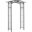 7Ft Garden Arch Arbor, Metal Arch Trellis for Climbing Vines, Garden Archway for Wedding, Bridal Party, Ceremony