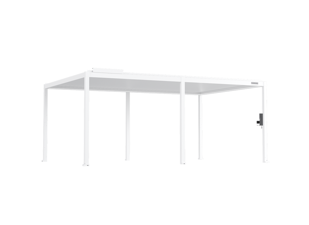 POWER+ Gen 2 Motorized Pergola with Motorized Louvers, App Control, 13'L x 20'W, White, 6063-T5 Aluminum