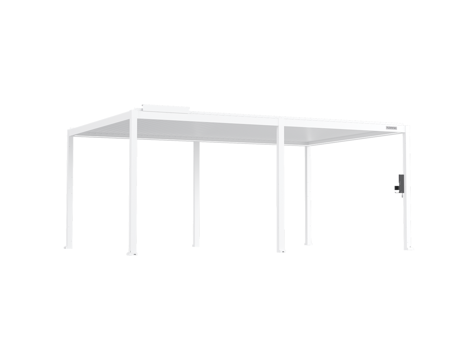 POWER+ Gen 2 Motorized Pergola with Motorized Louvers, App Control, 13'L x 20'W, White, 6063-T5 Aluminum