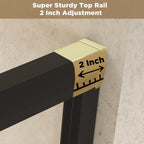 Double Sliding Shower Door with Explosion-Proof Safety Film and Stainless Steel Long Handle, Panel for Bathroom, 60" L x 0.5" W x 60" H, Matt Black