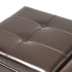 Storage Ottoman with Cushioned Top, Sturdy Frame, and Space-Saving Design, 46.5" L x 20.75" W x 17.25" H, Chocolate