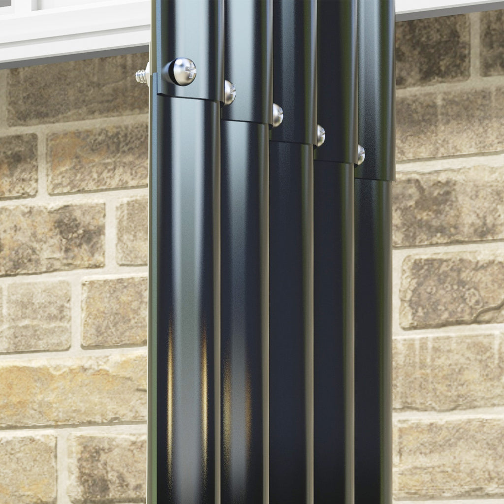 Wood Shed Galvanized Steel Firewood Storage Rack with Rubberized Edge for Safety, 4.7' x 1.4' x 4.7'