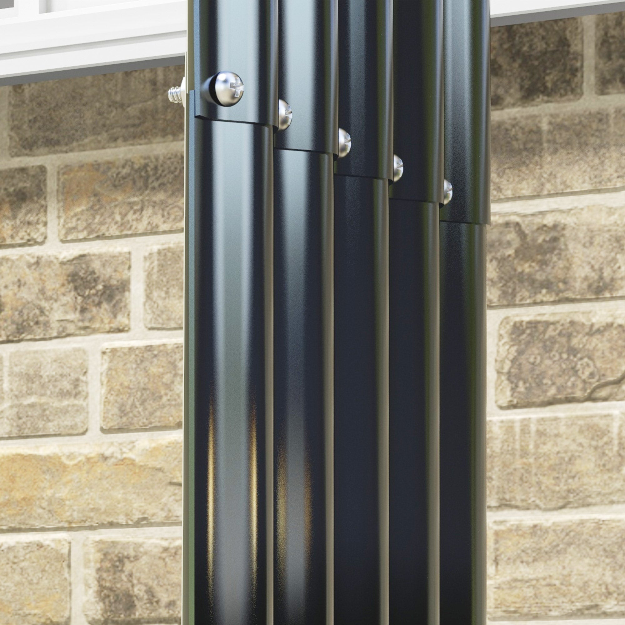 Wood Shed Galvanized Steel Firewood Storage Rack with Rubberized Edge for Safety, 4.7' x 1.4' x 4.7'