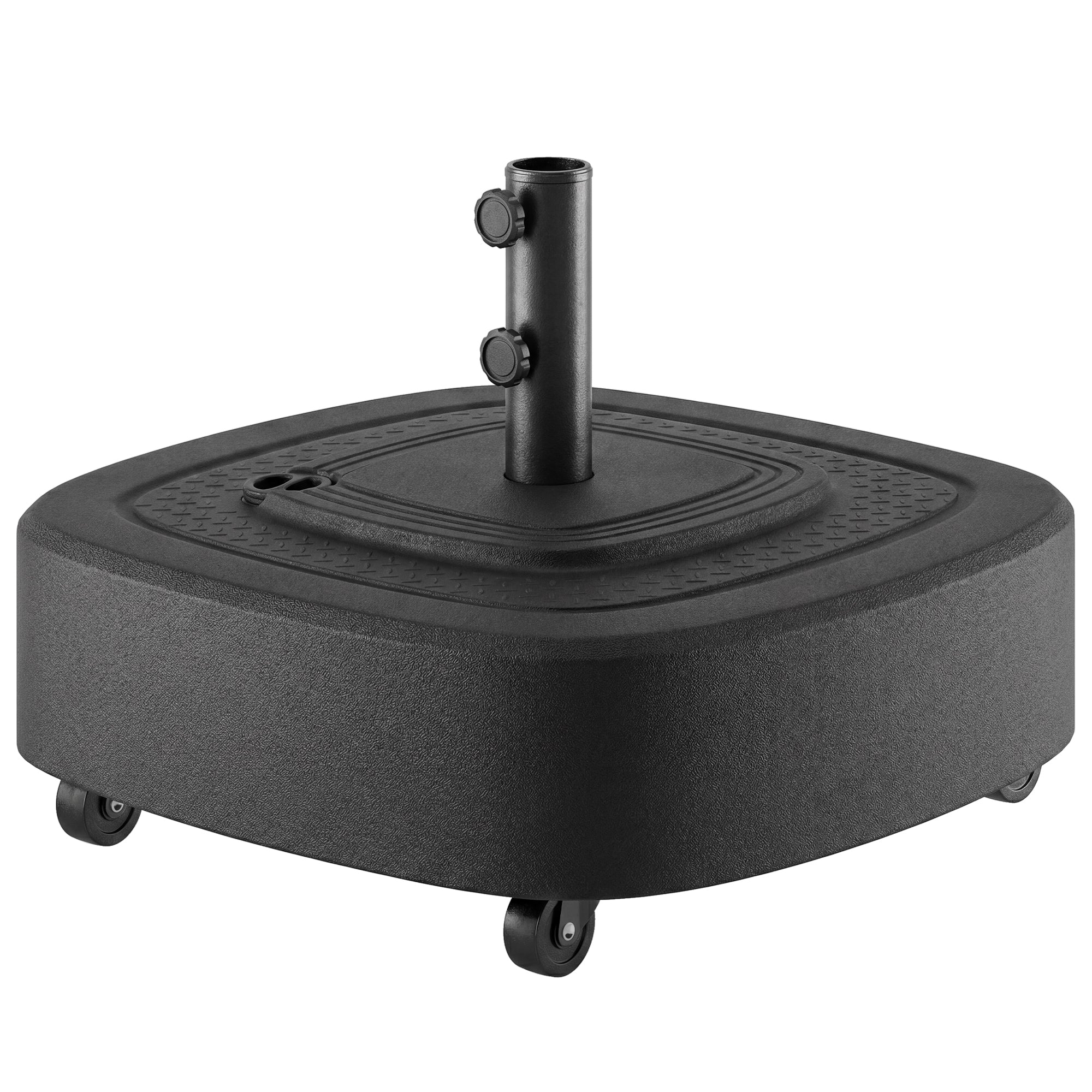 Patio Umbrella Base Outdoor Umbrella Stand with Wheels for 1.5"/1.9" Umbrella Poles