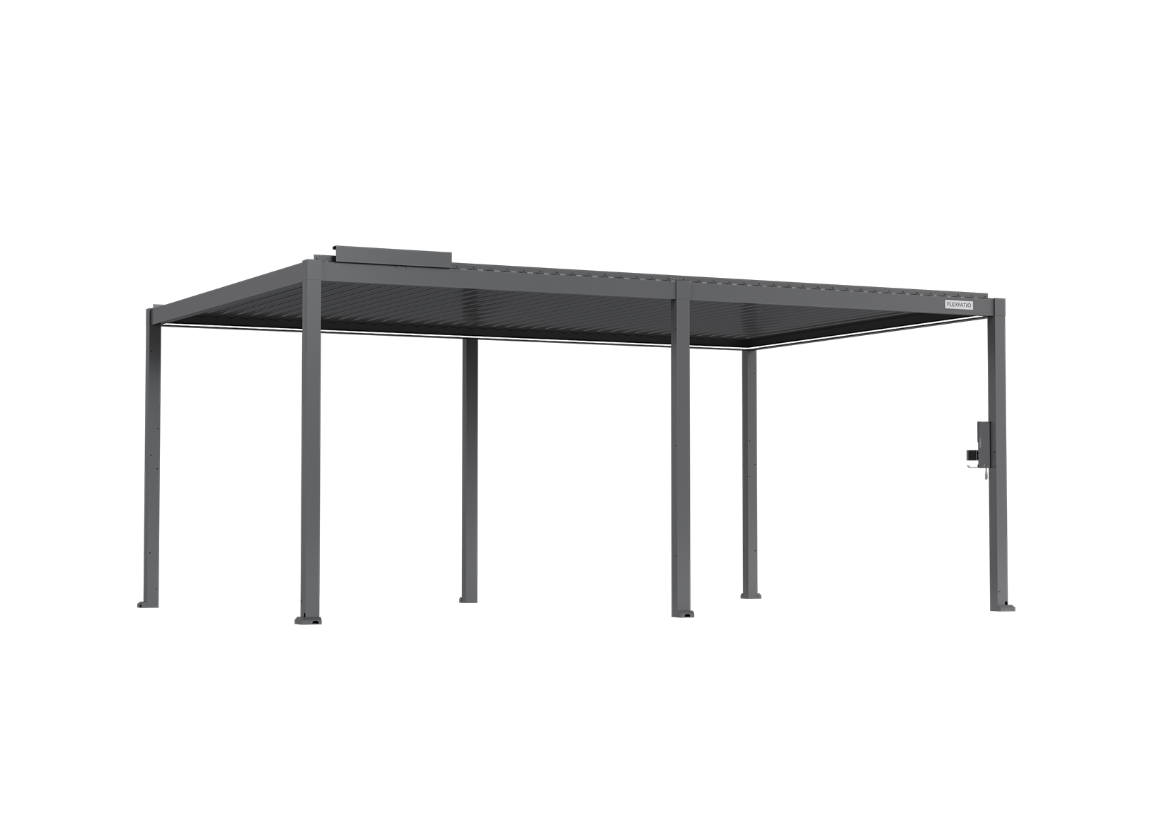 POWER+ Gen 2 Motorized Pergola, 13'L x 20'W Gray – 6063-T5 Aluminum, Motorized Louvers & LED