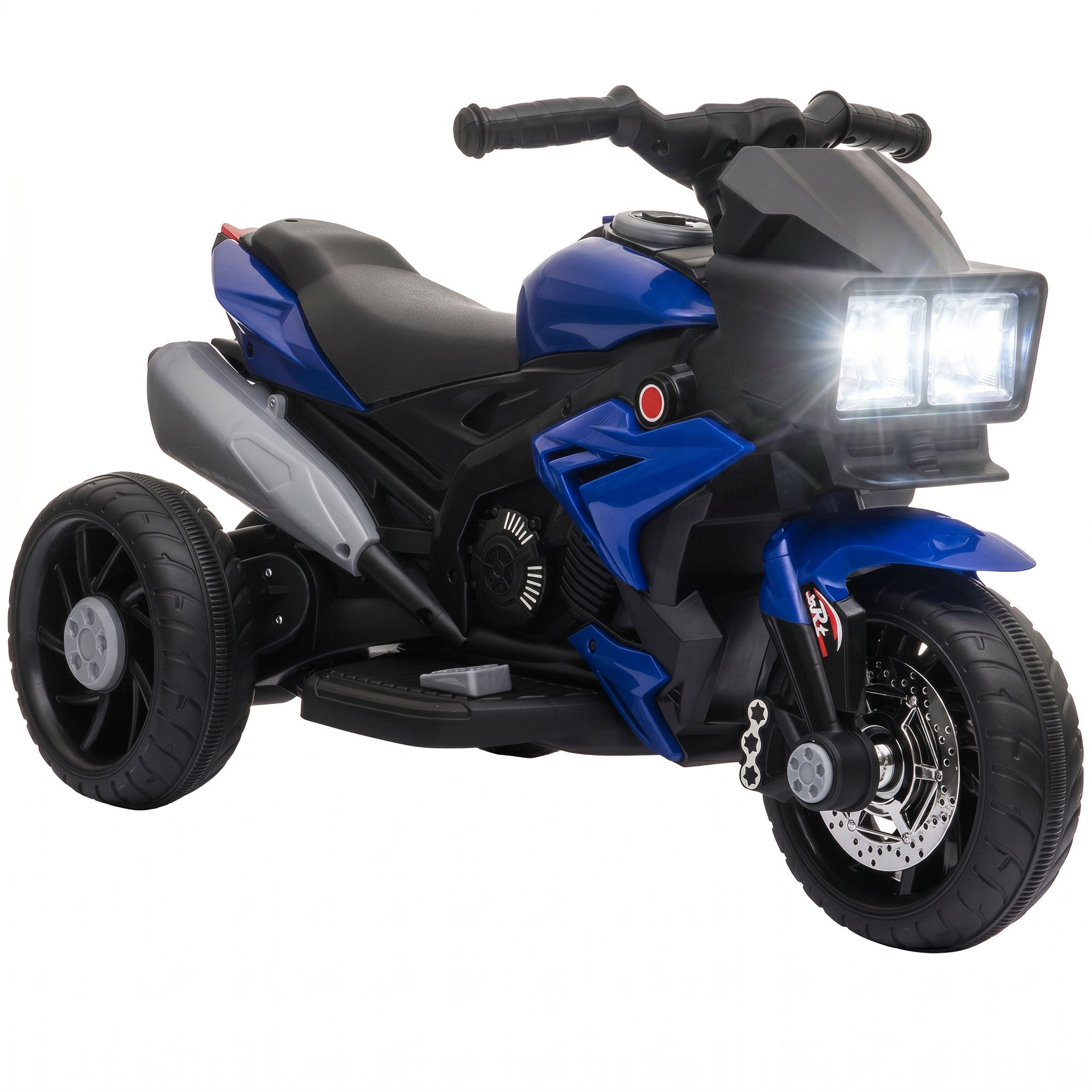 6V Kids Motorcycle, Battery-Operated Mini Electric Motorbike with Forward/Reverse Switch, Horn, Blue