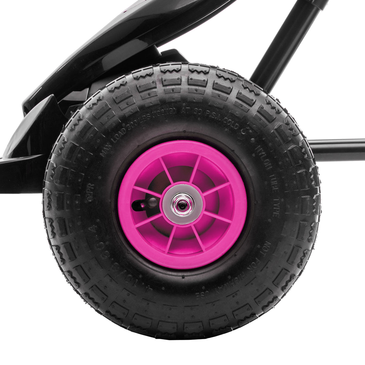Ergonomic Pedal Go Kart Kids Ride-on Toy with Tough, Wear-Resistant Tread for Boys & Girls, Ages 5-12, Pink